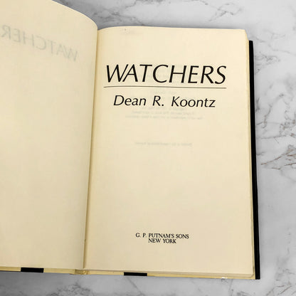 Watchers by Dean Koontz [1987 HARDCOVER] • BCE
