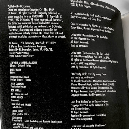 Watchmen by Alan Moore [TRADE PAPERBACK] 2005 // Watchmen #1-12