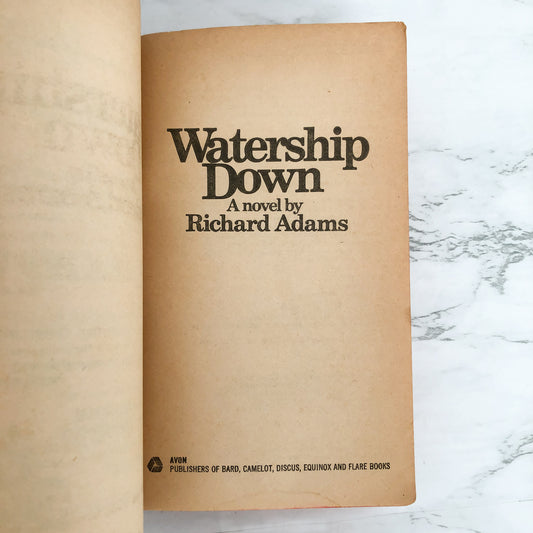 Watership Down by Richard Adams [FIRST PAPERBACK PRINTING / 1975]