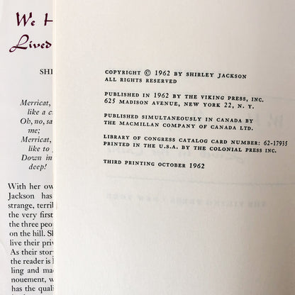 We Have Always Lived in the Castle by Shirley Jackson [FIRST EDITION / 1962]