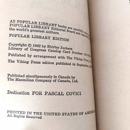 We Have Always Lived in the Castle by Shirley Jackson [1962 PAPERBACK]