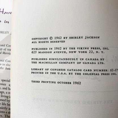 We Have Always Lived in the Castle by Shirley Jackson [FIRST EDITION / THIRD PRINTING] 1962