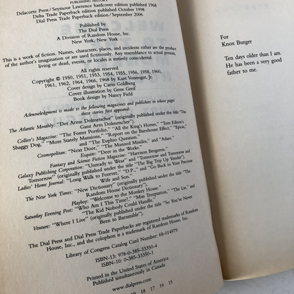 Welcome to the Monkey House by Kurt Vonnegut [2006 TRADE PAPERBACK] - Bookshop Apocalypse