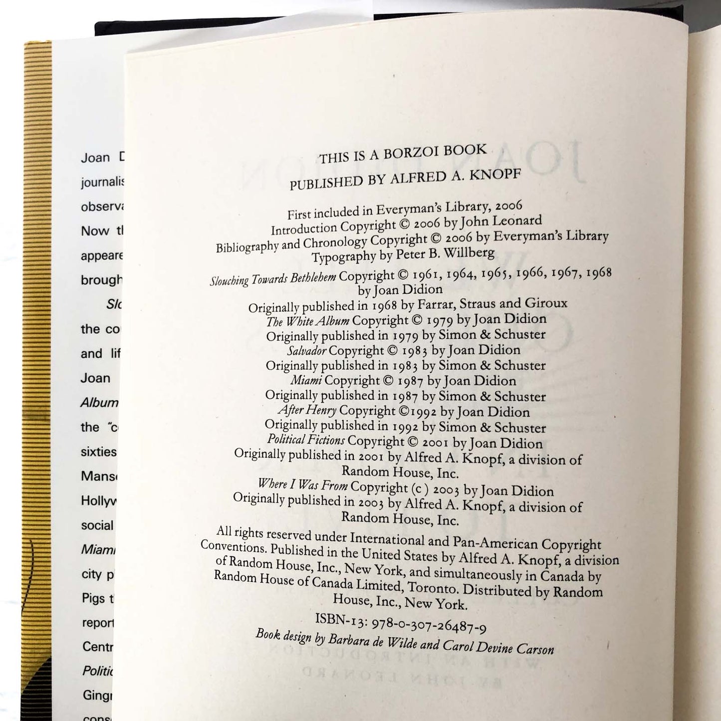 We Tell Ourselves Stories in Order to Live: Collected Nonfiction by Joan Didion [EVERYMAN'S LIBRARY ANTHOLOGY] 2006