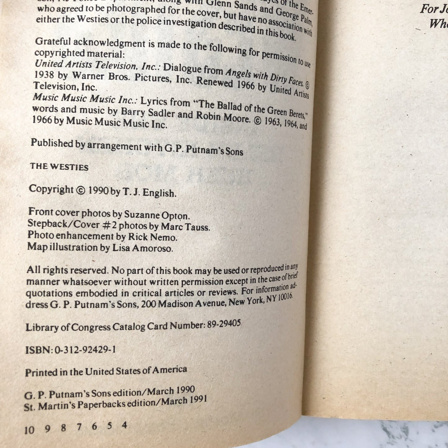The Westies: Inside New York's Irish Mob by T.J. English [1991 PAPERBACK] - Bookshop Apocalypse