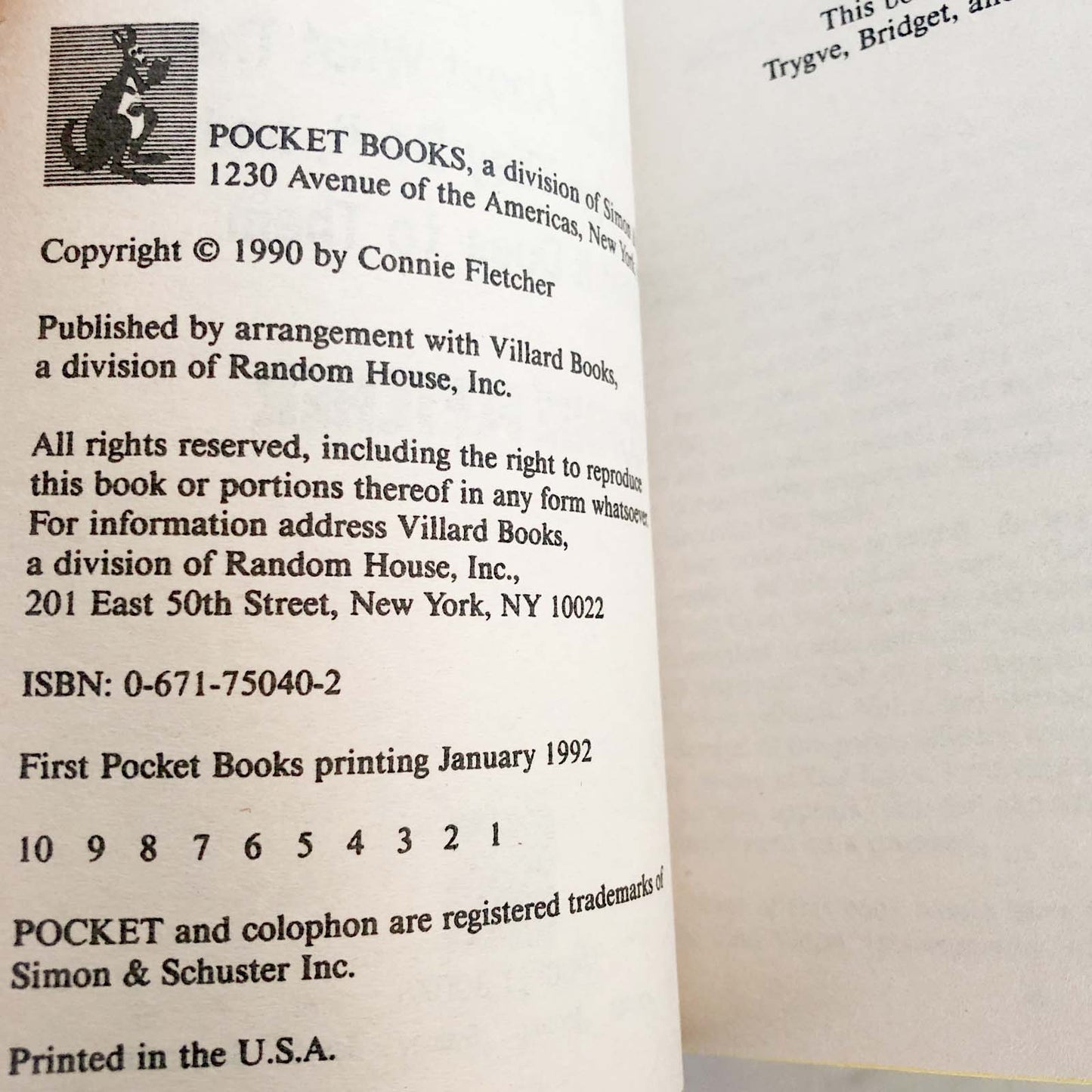 What Cops Know by Connie Fletcher [FIRST PAPERBACK PRINTING / 1992]