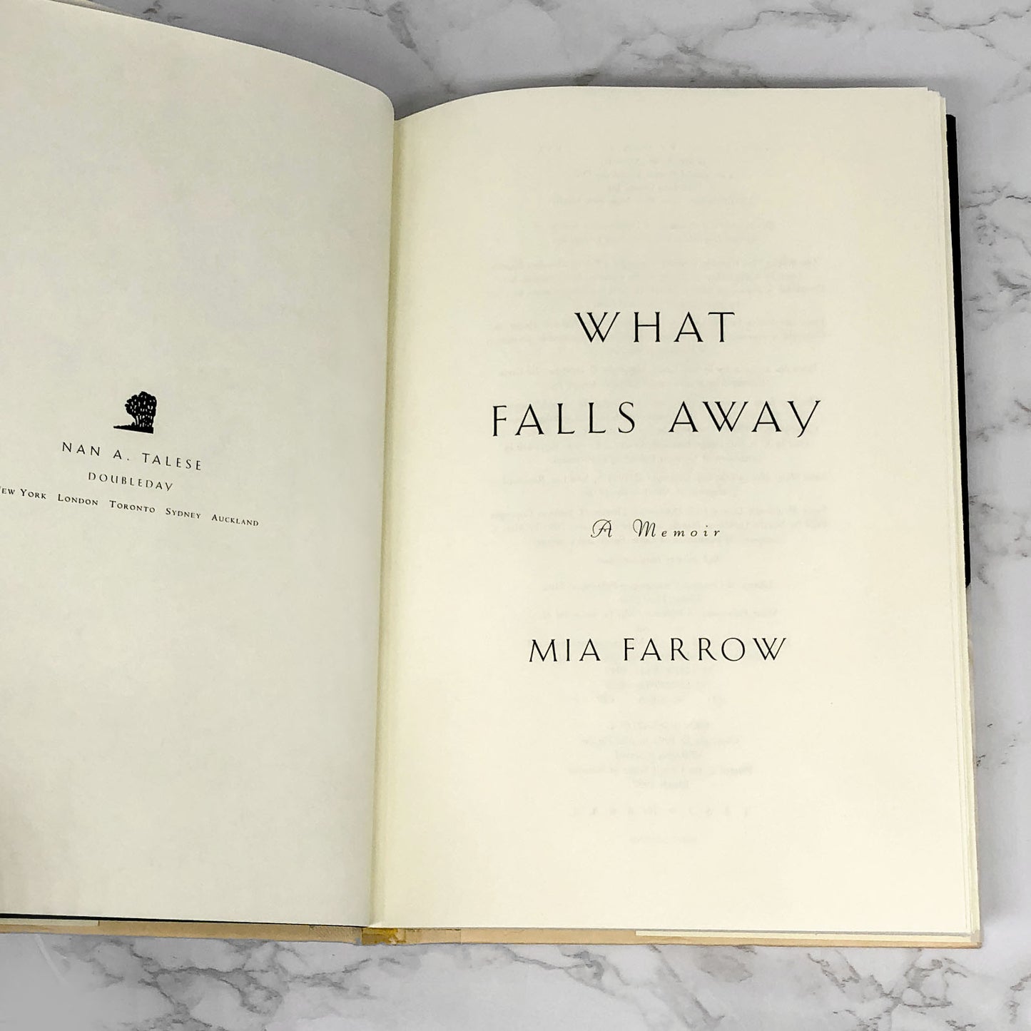 What Falls Away: A Memoir by Mia Farrow [FIRST EDITION / FIRST PRINTING]