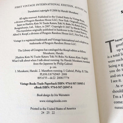 What I Talk About When I Talk About Running by Haruki Murakami [TRADE PAPERBACK]