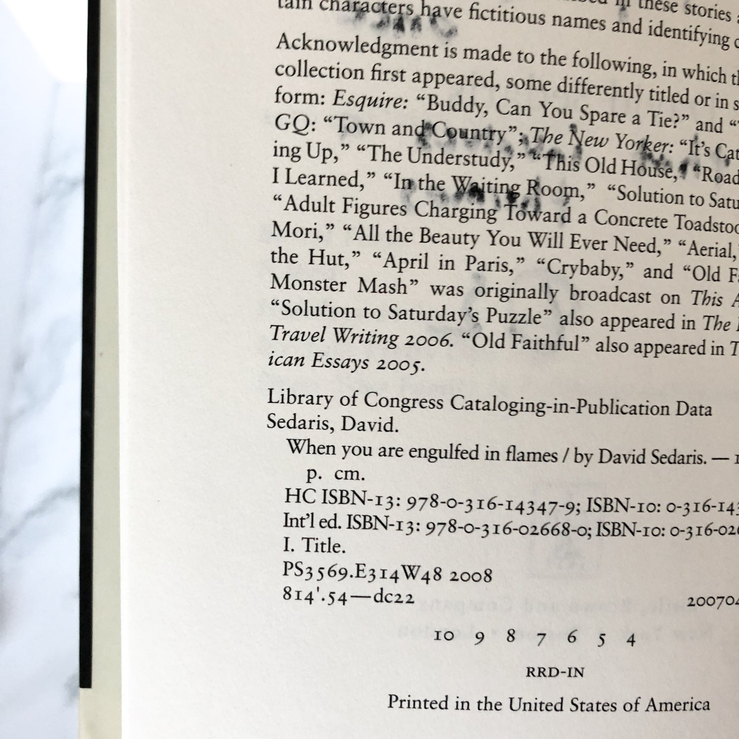 When You Are Engulfed in Flames by David Sedaris SIGNED! [FIRST EDITION] - Bookshop Apocalypse