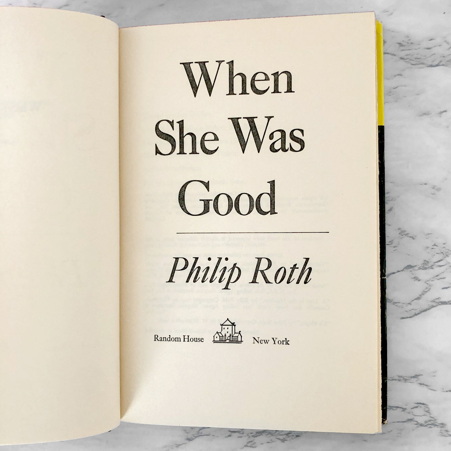 When She Was Good by Philip Roth [FIRST BOOK CLUB EDITION / 1967]