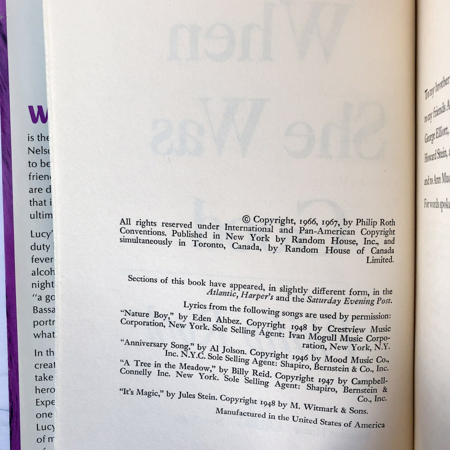 When She Was Good by Philip Roth [FIRST BOOK CLUB EDITION / 1967]