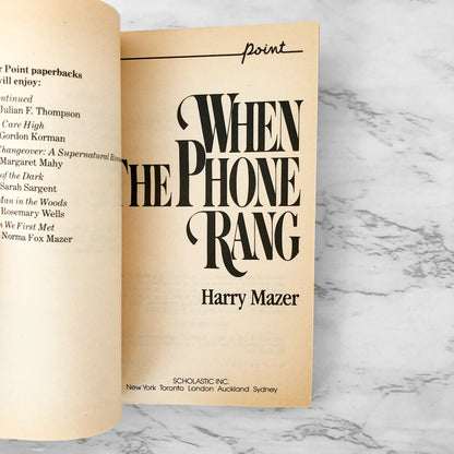 When The Phone Rang by Harry Mazer [1985 POINT PAPERBACK]