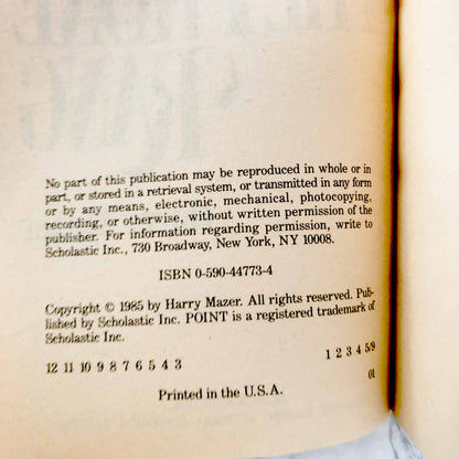 When The Phone Rang by Harry Mazer [1985 POINT PAPERBACK]
