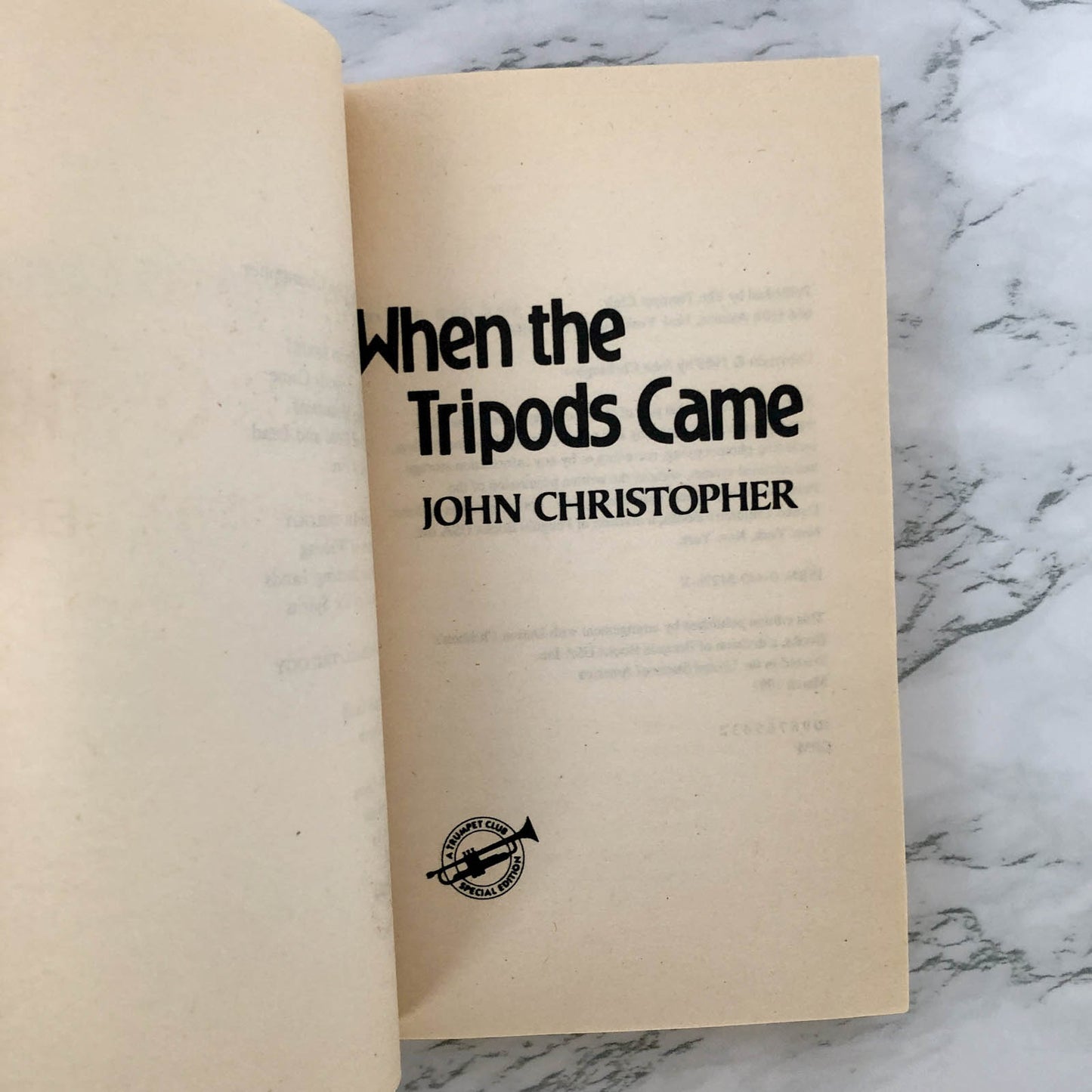 When the Tripods Came by John Christopher [1991 PAPERBACK]
