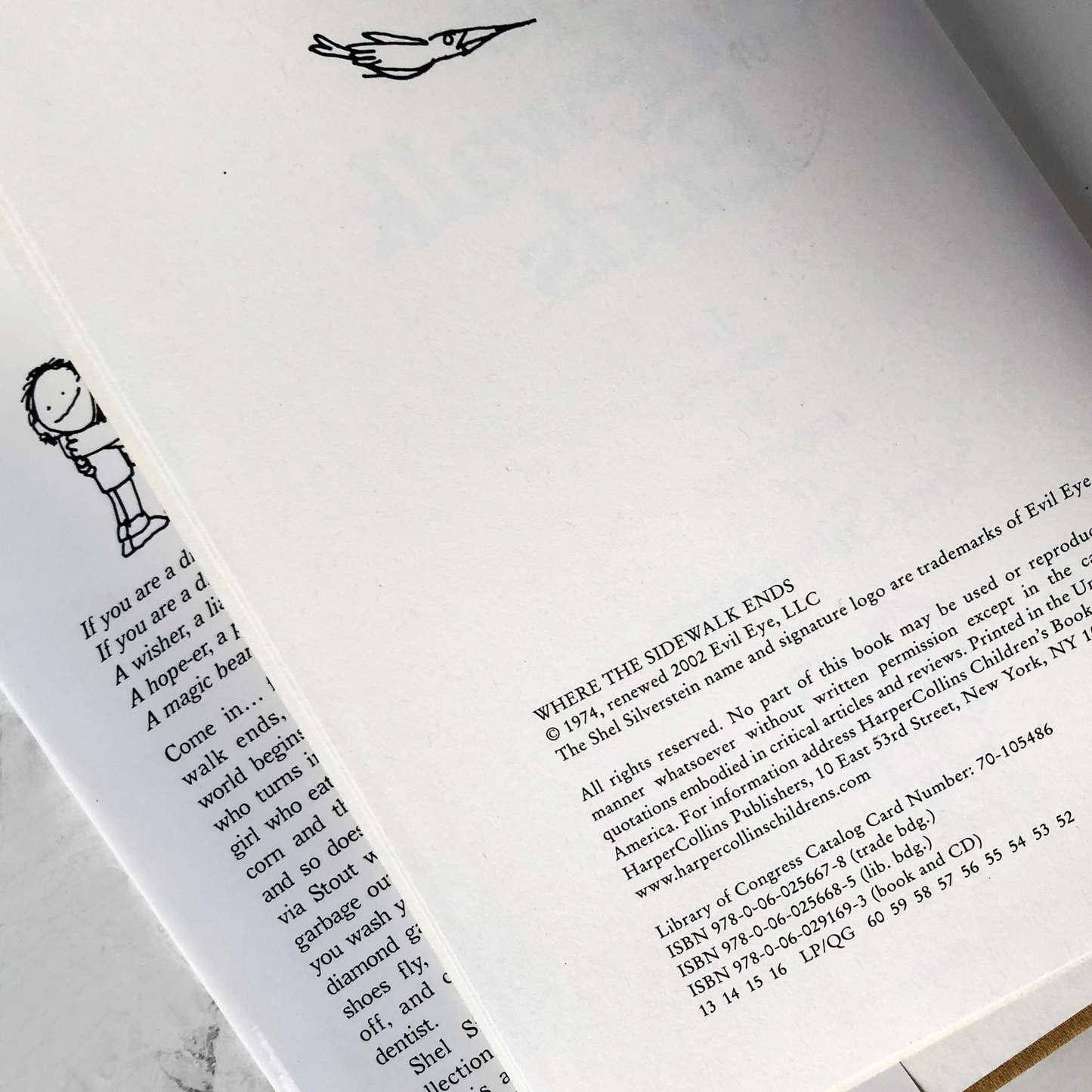 Where the Sidewalk Ends by Shel Silverstein [FIRST EDITION / 60th PRINTING]