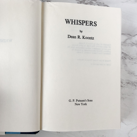 Whispers by Dean Koontz [BOOK CLUB FIRST EDITION / 1980] - Bookshop Apocalypse
