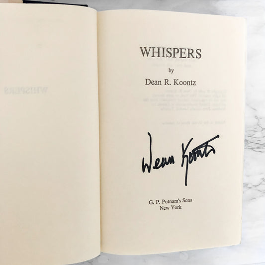 Whispers by Dean Koontz SIGNED! [FIRST BOOK CLUB EDITION / 1980]