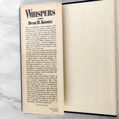 Whispers by Dean Koontz SIGNED! [FIRST BOOK CLUB EDITION / 1980]