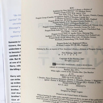 White Night by Jim Butcher [FIRST EDITION] 2007 • Dresden Files #9