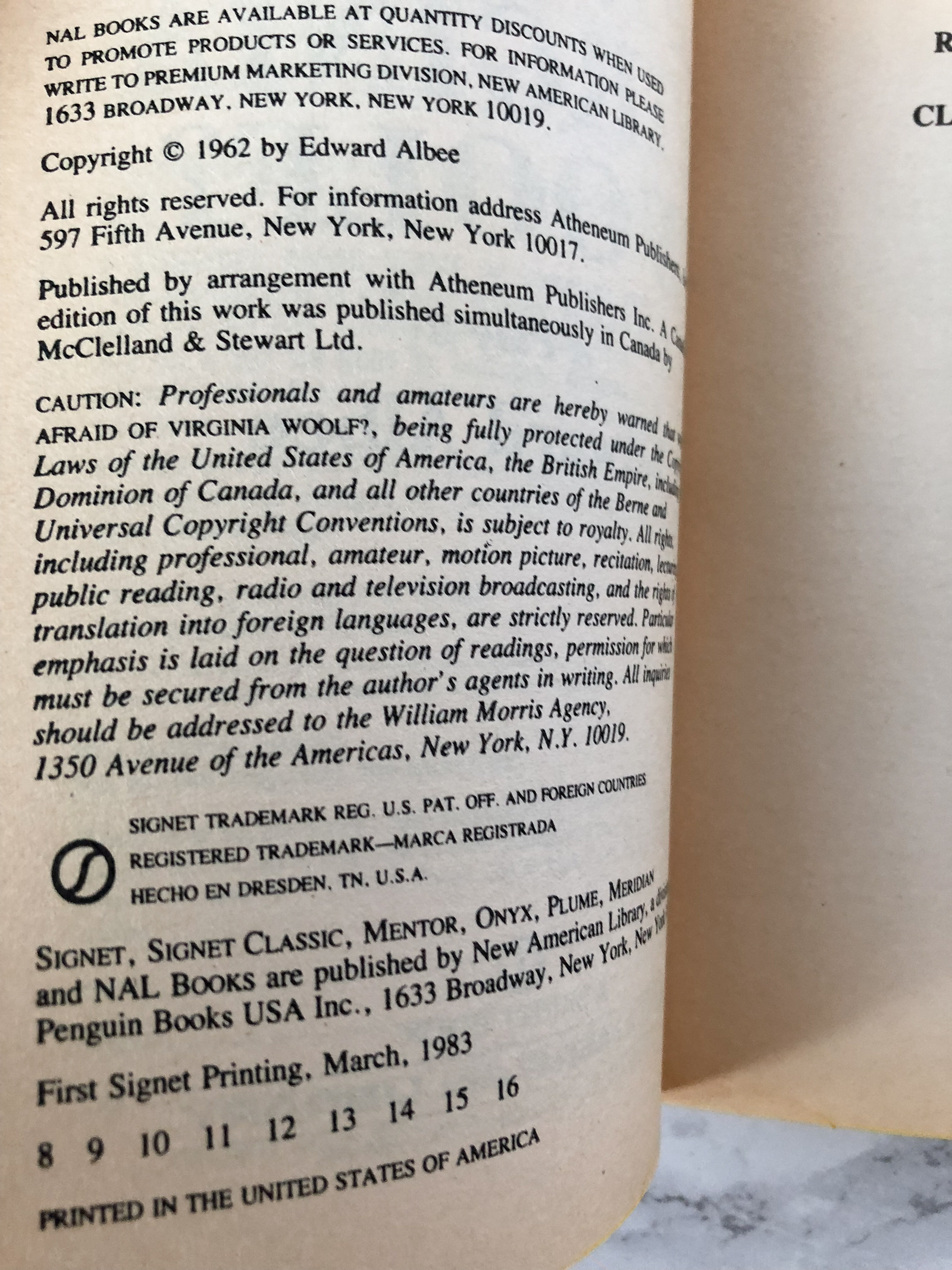 Who's Afraid of Virginia Woolf? by Edward Albee - Bookshop Apocalypse