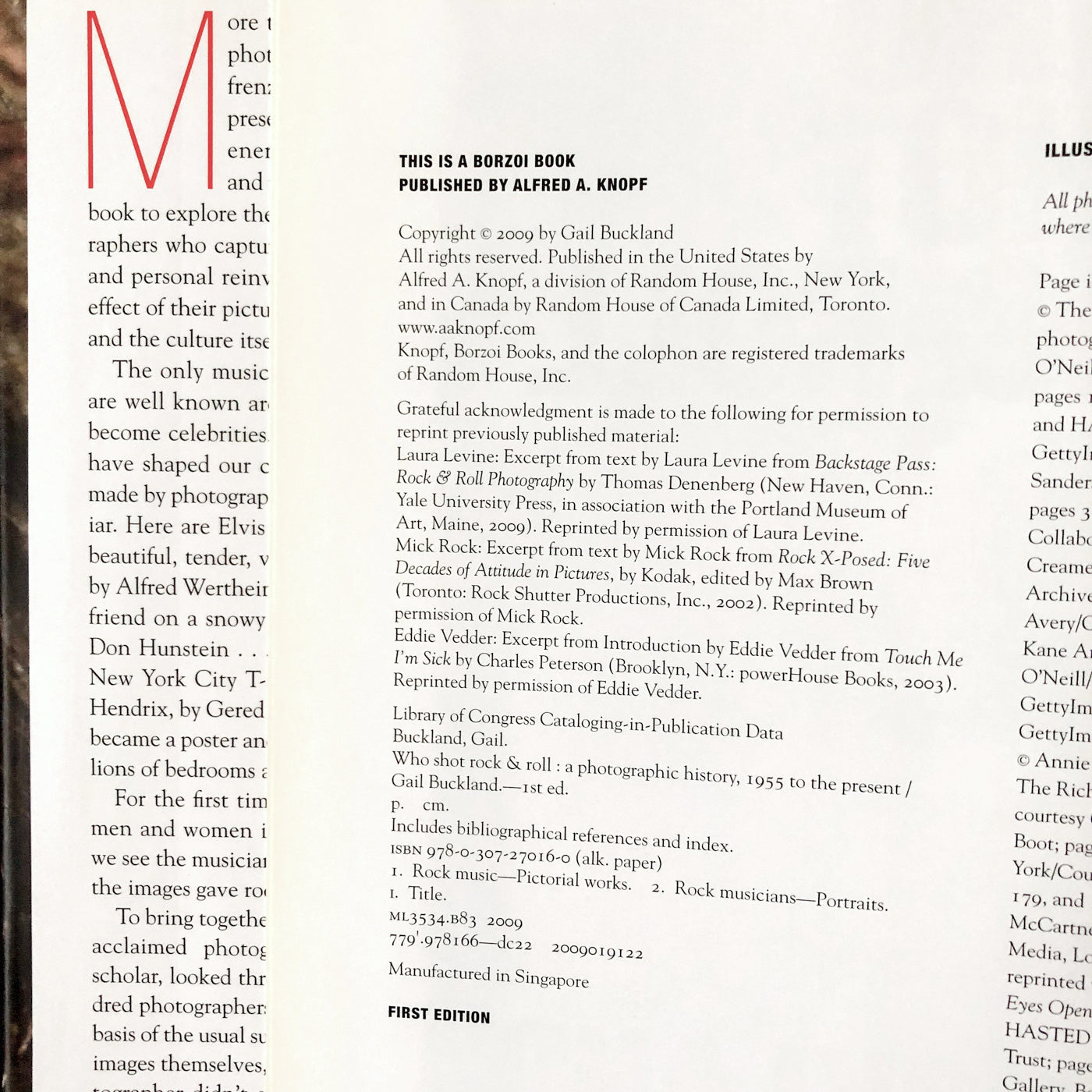 Who Shot Rock & Roll: A Photographic History, 1955-Present by Gail Buckland [FIRST EDITION]