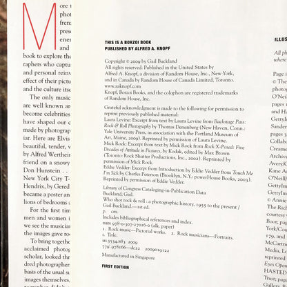 Who Shot Rock & Roll: A Photographic History, 1955-Present by Gail Buckland [FIRST EDITION]