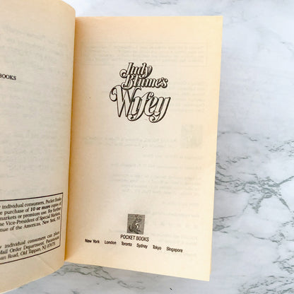 Wifey: An Adult Novel by Judy Blume [VINTAGE PAPERBACK]