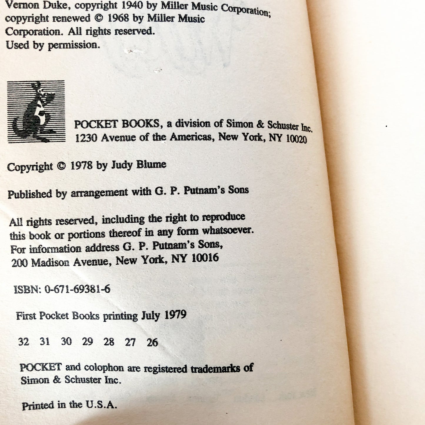 Wifey: An Adult Novel by Judy Blume [VINTAGE PAPERBACK]