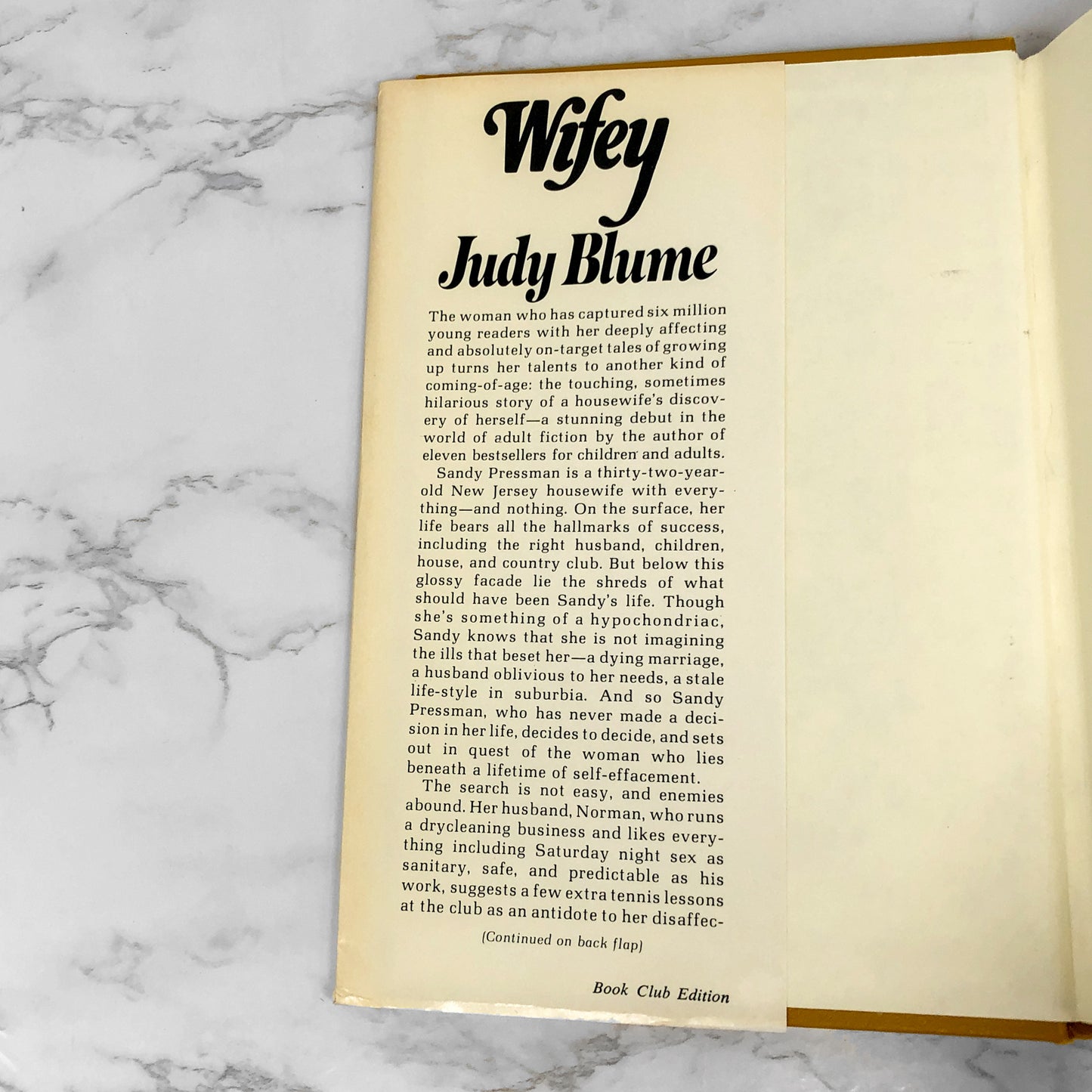 Wifey: An Adult Novel by Judy Blume [1978 HARDCOVER]