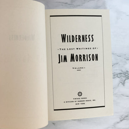 Wilderness: The Lost Writings of Jim Morrison, Vol. 1 [1989 PAPERBACK]