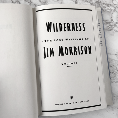 Wilderness: The Lost Writings of Jim Morrison, Vol. 1 [FIRST EDITION] - Bookshop Apocalypse