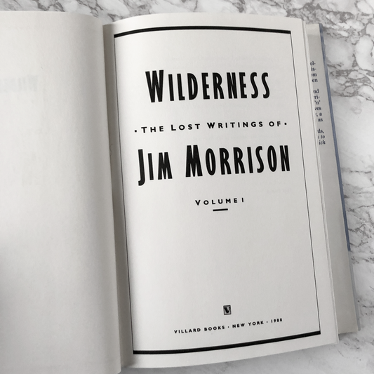 Wilderness: The Lost Writings of Jim Morrison, Vol. 1 [FIRST EDITION] - Bookshop Apocalypse