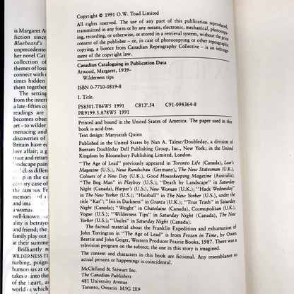 Wilderness Tips by Margaret Atwood [CA FIRST EDITION / FIRST PRINTING] 1991❧ Mccelland & Stewart