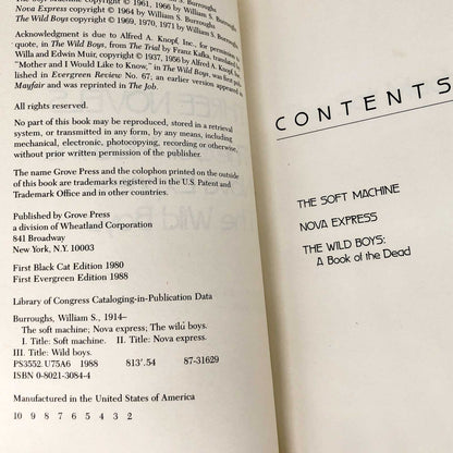 The Soft Machine, Nova Express & The Wild Boys: Three Novels by William S. Burroughs [1988 TRADE PAPERBACK]