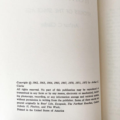 The Wind From the Sun by Arthur C. Clarke [FIRST BOOK CLUB EDITION / 1972]