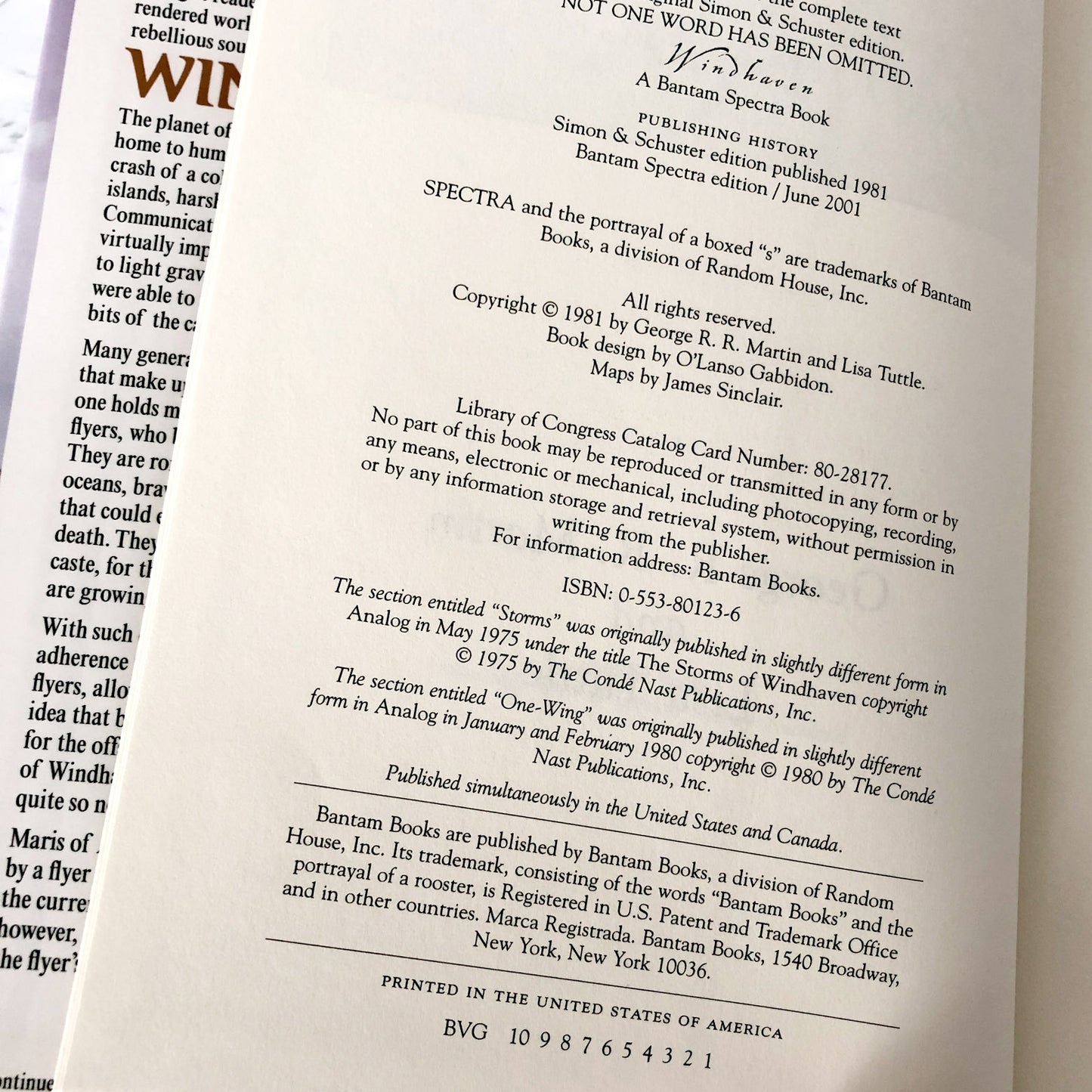 Windhaven by George R.R. Martin & Lisa Tuttle [BANTAM FIRST EDITION / 2001]