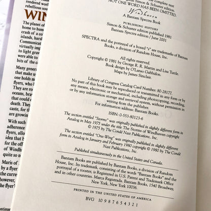 Windhaven by George R.R. Martin & Lisa Tuttle [BANTAM FIRST EDITION / 2001]