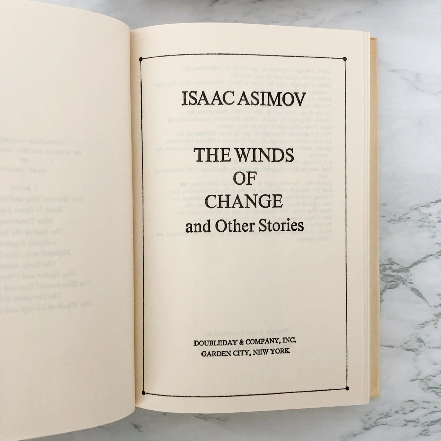 The Winds of Change & Other Stories by Isaac Asimov [FIRST EDITION / 1983]