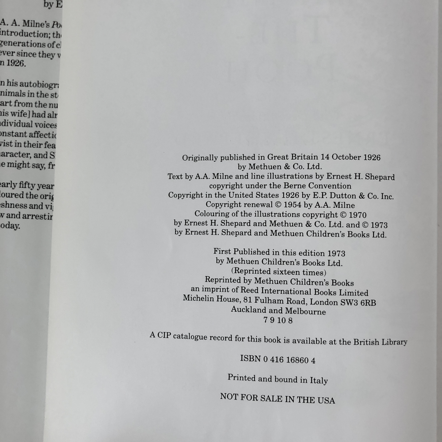 Winnie the Pooh by A.A. Milne [ILLUSTRATED UK EDITION] - Bookshop Apocalypse