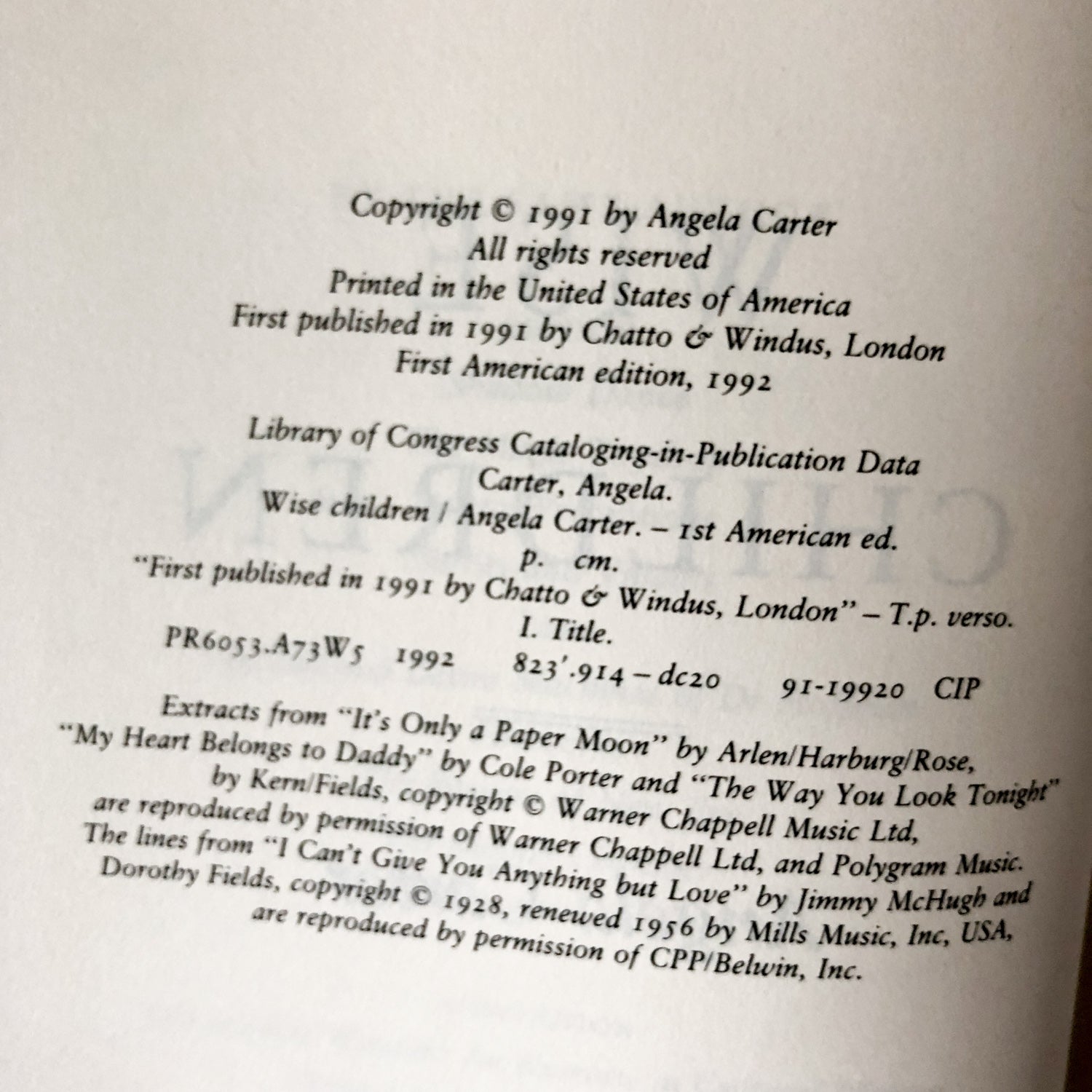 Wise Children by Angela Carter [FIRST EDITION / 2004] - Bookshop Apocalypse