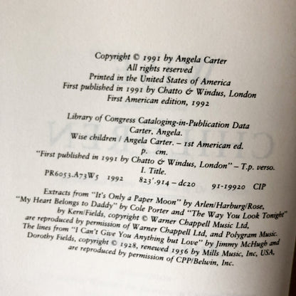 Wise Children by Angela Carter [FIRST EDITION / 2004] - Bookshop Apocalypse