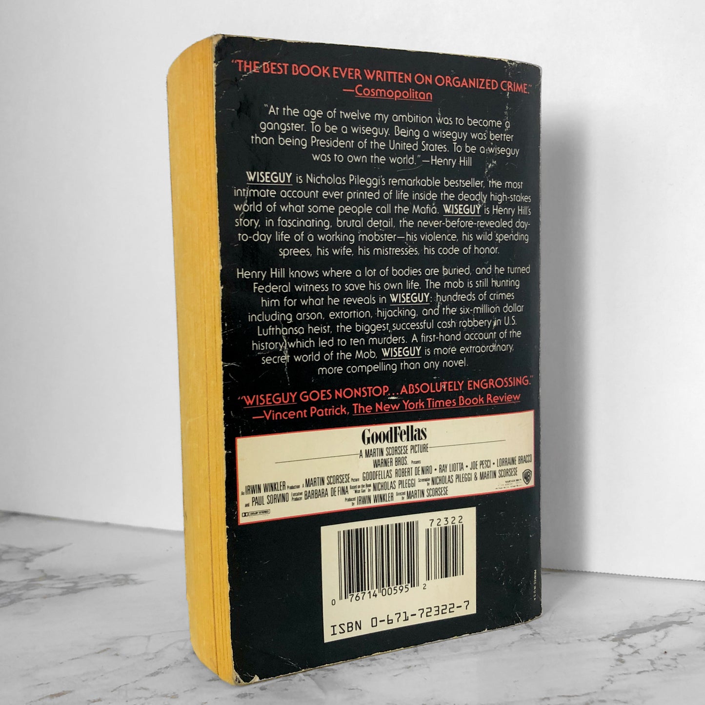Wiseguy by Nicholas Pileggi [GOODFELLAS TIE-IN PAPERBACK] - Bookshop Apocalypse