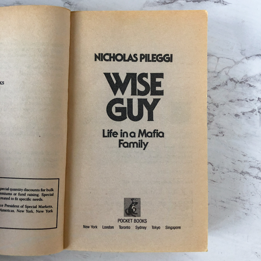 Wiseguy by Nicholas Pileggi [GOODFELLAS TIE-IN PAPERBACK] - Bookshop Apocalypse