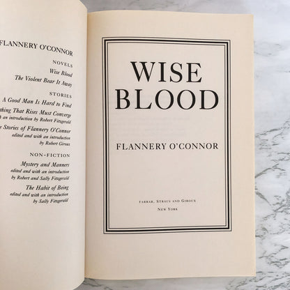 Wise Blood by Flannery O'Connor [TRADE PAPERBACK / 1990]