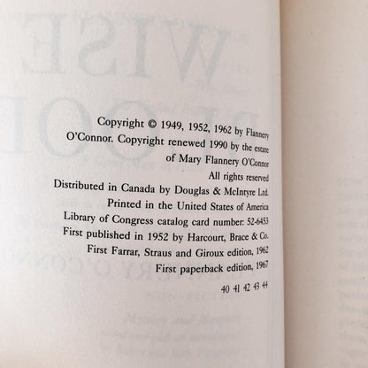 Wise Blood by Flannery O'Connor [TRADE PAPERBACK / 1990]