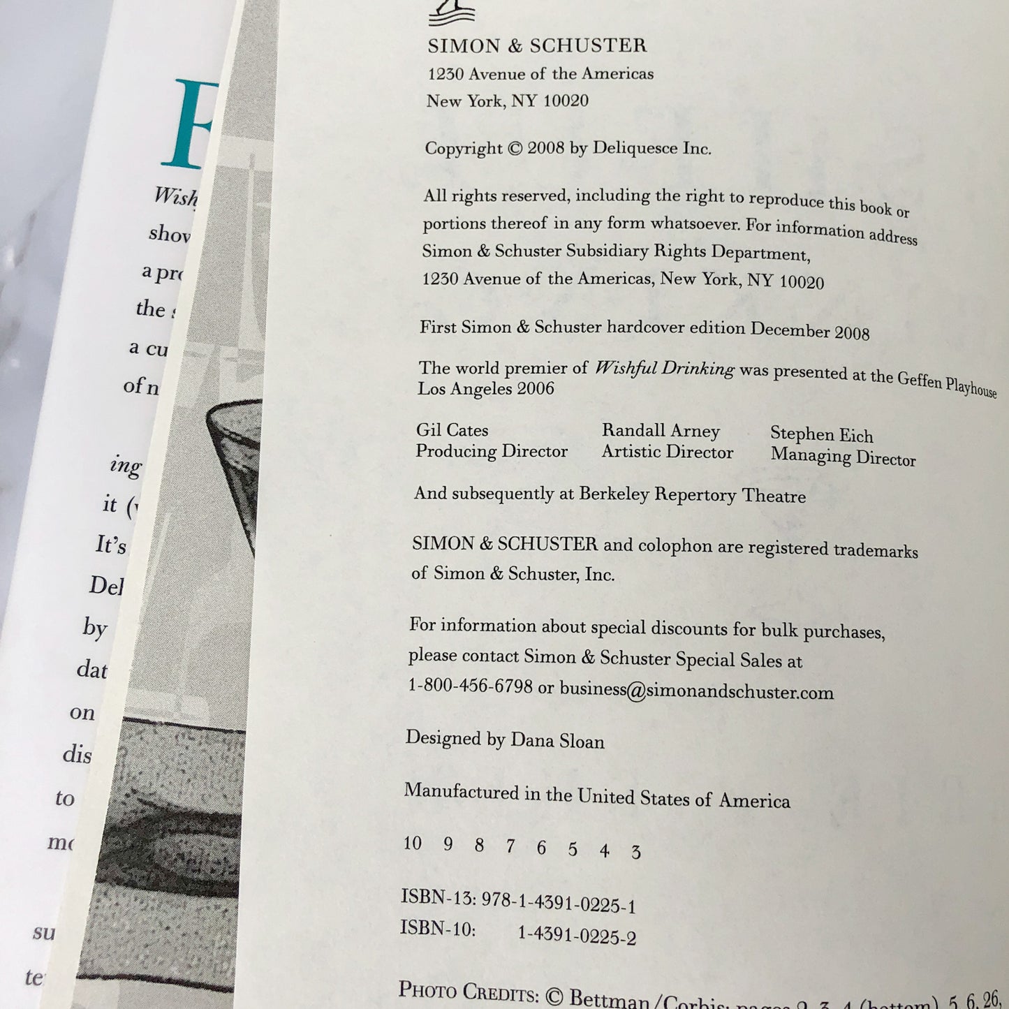 Wishful Drinking by Carrie Fisher [FIRST EDITION] 2008