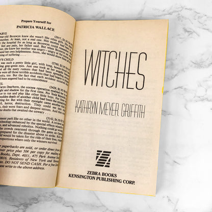 Witches by Kathryn Meyer Griffith [FIRST PRINTING] 1993 ☙ Zebra Horror