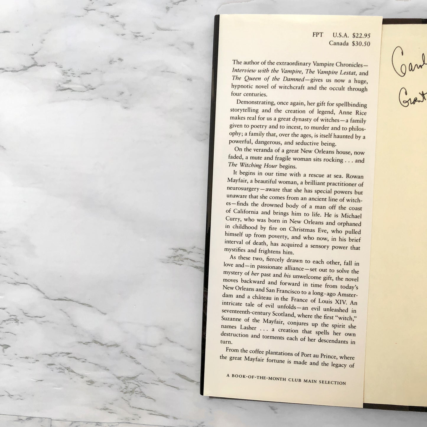 The Witching Hour by Anne Rice SIGNED! [FIRST EDITION] 1990 • Knopf