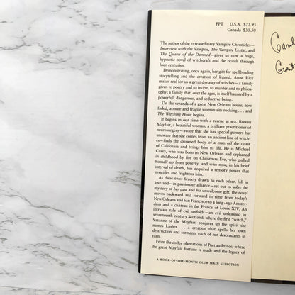 The Witching Hour by Anne Rice SIGNED! [FIRST EDITION] 1990 • Knopf