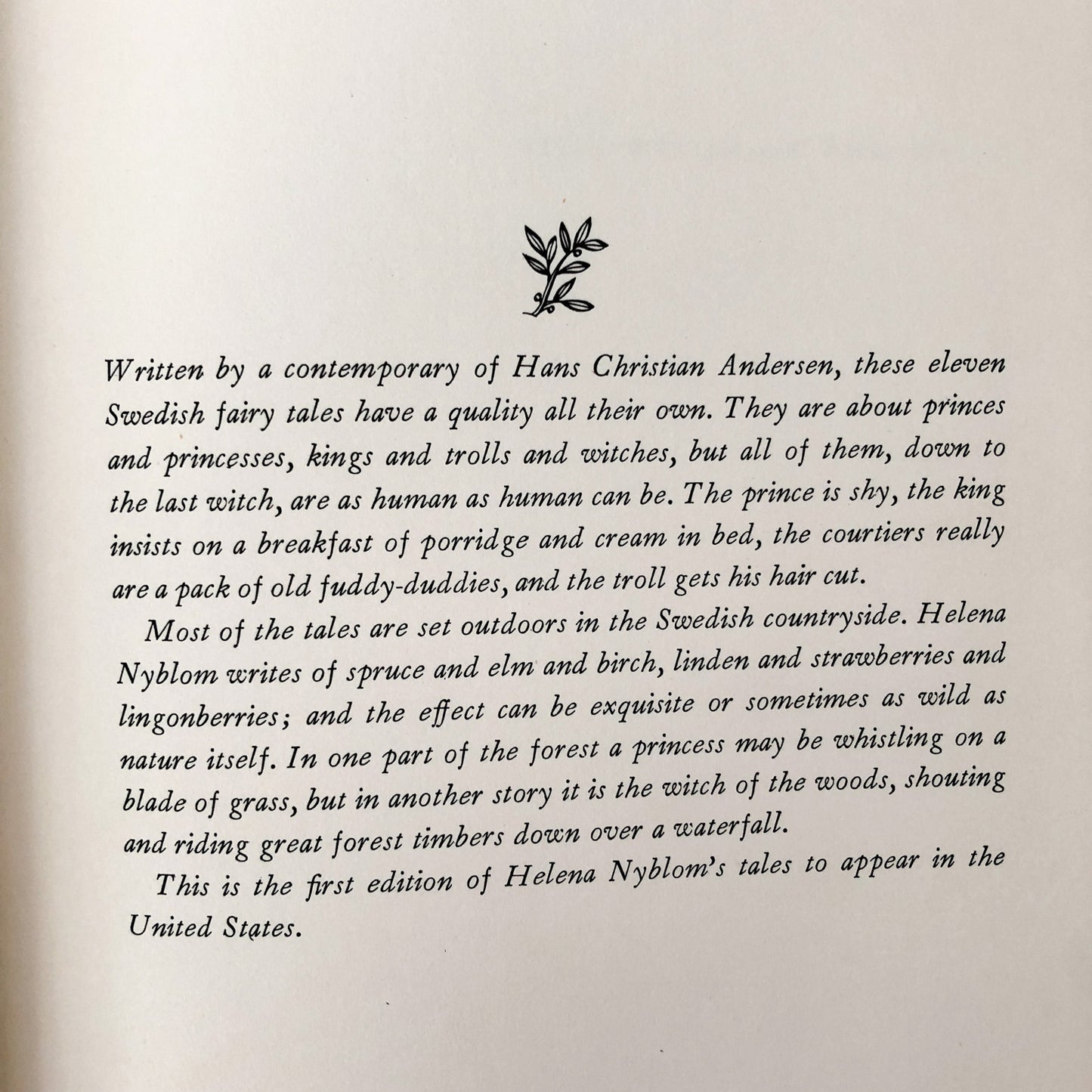 The Witch of the Woods: Fairy Tales from Sweden by Helena Nyblom [FIRST EDITION / 1968]